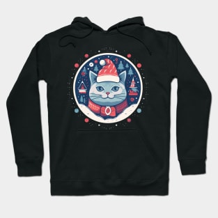 Russian Blue Cat Xmas, Love Cats Hoodie